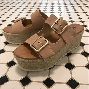 NWOT AMS vegan platform espadrilles size 7 1/2